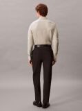 Beige Slim Linen Blend Shirt  Men