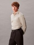 Beige Slim Linen Blend Shirt  Men