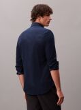 Blue Slim Fit Cutaway Collar Corduroy Shirt  Men