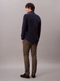 Blue Slim Fit Micro Print Corduroy Shirt  Men