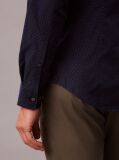 Blue Slim Fit Micro Print Corduroy Shirt  Men