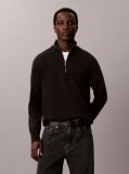 Black Quarter Zip Jumper  Men