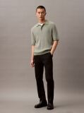Black Slim Cotton Stretch Trousers  Men