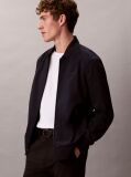 Blue Matte Bomber Jacket  Men