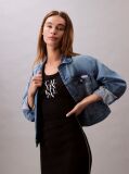 Black Logo Graphic Ribbed Tank Dress  Women