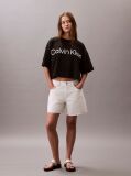 Black Logo Graphic Boxy Cropped T-Shirt  Women