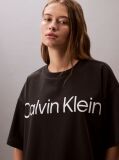 Black Logo Graphic Boxy Cropped T-Shirt  Women