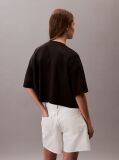 Black Logo Graphic Boxy Cropped T-Shirt  Women