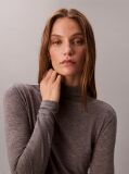 Grey Slim Mock Neck Top  Women