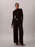Black Slim Mock Neck Top  Women