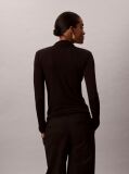 Black Slim Mock Neck Top  Women