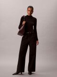 Black Slim Mock Neck Top  Women