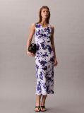 Multi Printed Chiffon Cowl Neck Maxi Dress  Women