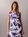 Multi Printed Chiffon Cowl Neck Maxi Dress  Women