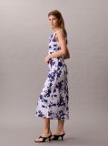 Multi Printed Chiffon Cowl Neck Maxi Dress  Women
