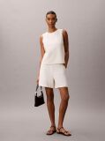 White Textured Sleeveless Top  Women