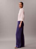 Blue Hammered Satin Textured Trousers  Women