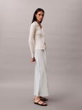 Green Satin A-line Maxi Skirt  Women