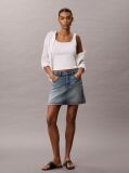 White Slim Ribbed Cotton Tank Top  Women