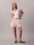 Orange Cotton Terry Jogger Shorts  Women