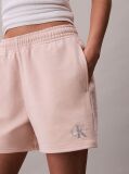 Orange Cotton Terry Jogger Shorts  Women