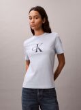 Blue Monogram Logo Tee  Women