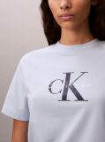 Blue Monogram Logo Tee  Women
