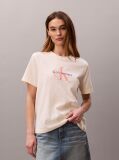 White Monogram Logo Tee  Women