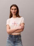 White Monogram Logo Tee  Women