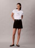 White Monogram Logo Tee  Women