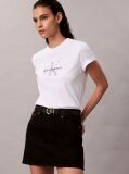 White Monogram Logo Tee  Women