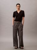 Grey Cotton Stretch Cargo Pants  Women