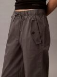 Grey Cotton Stretch Cargo Pants  Women