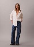 Denim Allover Monogram Low Rise Baggy Jeans  Women