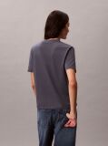 Grey Glossy Metallic Logo T-shirt  Women
