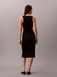 Black Monogram Rib Midi Tank Dress  Women