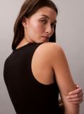 Black Monogram Rib Midi Tank Dress  Women