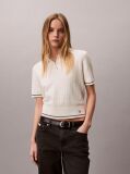 White Cable Knit Short Sleeve Jumper  Women