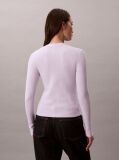 Purple Slim Cable Knit Cardigan  Women