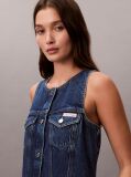 Denim Sleeveless Denim Trucker Dress  Women