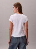 White Slim Varsity Logo T-shirt  Women