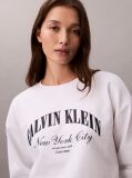 White Varsity Logo Sweatshirt  Women