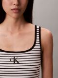 Black Scoop Neck Ribbed Tank Top  Women