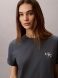 Blue Monologo Boxy T-Shirt  Women