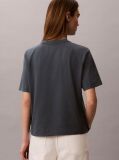 Blue Monologo Boxy T-Shirt  Women