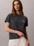 Blue Monologo Boxy T-Shirt  Women