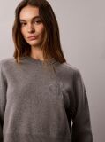 Grey Monogram Wool Blend Raglan Sleeve Jumper  Women