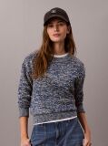 Blue Monogram Label Chunky Mouliné Jumper  Women