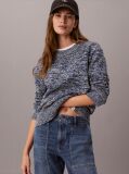 Blue Monogram Label Chunky Mouliné Jumper  Women