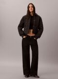 Black Print Lightweight Short Quilted Liner Jacket  Women
